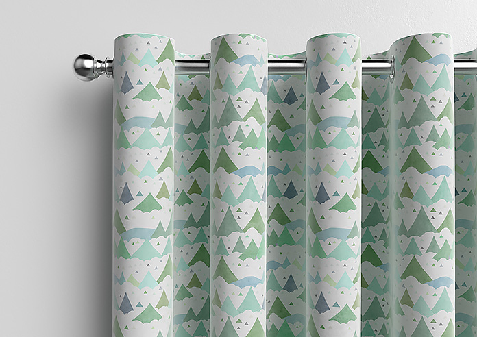 Cloudy Peaks, Mint - Made to Measure Curtains - Image 12